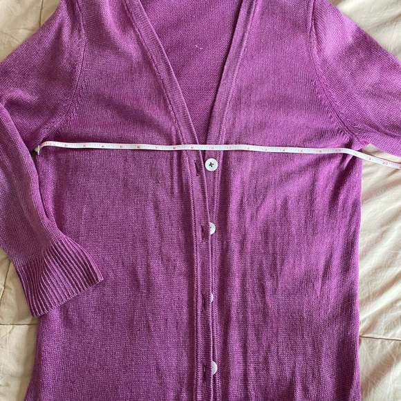 Talbots V-Neck Button Front Cardigan - Picture 6 of 7